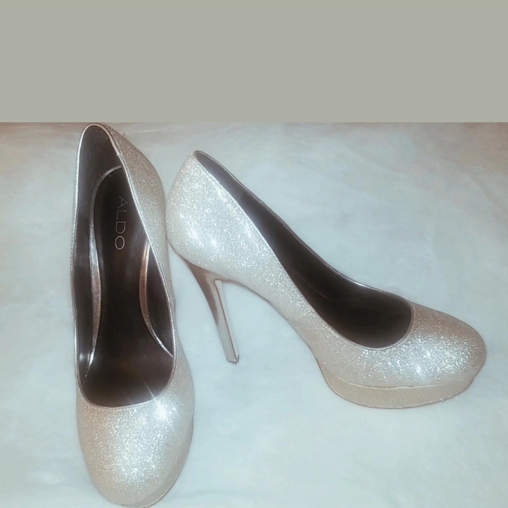 ALDO Women's Glitter Pumps - Silver